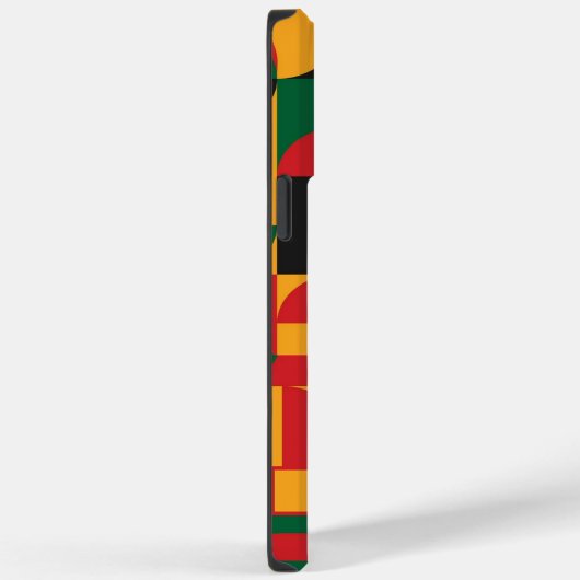 カスタマイズ可能な黄色の緑の赤黒のジオメトリック Case-Mate iPhoneケース (裏面 / 右)