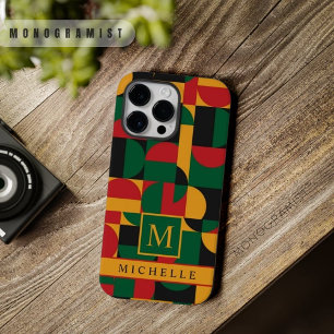 カスタマイズ可能な黄色の緑の赤黒のジオメトリック Case-Mate iPhone 14 PRO MAXケース