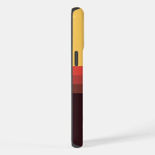 カスタマイズ可能な黄色の赤いマルーン黒の色ブロック iPhoneケース (右側面)