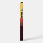 カスタマイズ可能な黄色の赤いマルーン黒の色ブロック iPhoneケース (左側面)