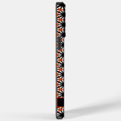 カスタマイズ可能な黒い赤い白のジオメトリ Case-Mate iPhoneケース (裏面 / 右)