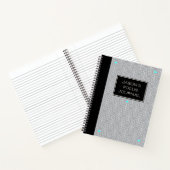 カスタマイズ可能な黒とグレーのジオメトリフォーカス ノートブック (内部)