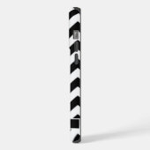 カスタマイズ可能な黒と白の山形 iPhoneケース (左側面)