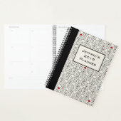 カスタマイズ可能な黒と白の幾何学的 プランナー手帳 (ディスプレー)