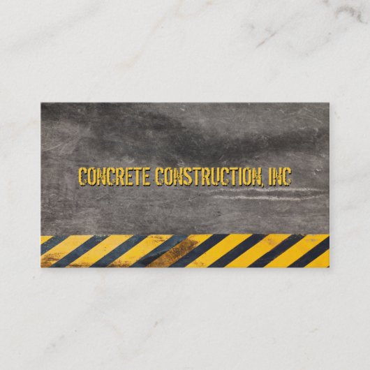 カスタマイズ可能な黒と黄色の危険危険線 名刺 (正面)