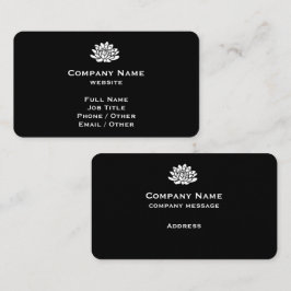 カスタマイズ可能な黒の名刺 名刺