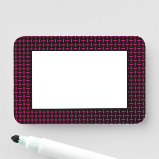 カスタマイズ可能な黒の波型パターン 名札 (インサイチュ)