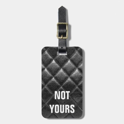 カスタマイズ可能な黒はキルトにされた革製バッグをccステッチしました ラゲッジタグ (正面縦)