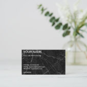 カスタマイズ可能な黒大理石名刺 名刺 (スタンド正面)