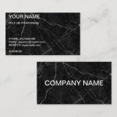カスタマイズ可能な黒大理石名刺 名刺 (正面/裏面)