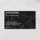 カスタマイズ可能な黒大理石名刺 名刺 (正面)