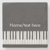 カスタマイズ可能な黒板のキーボード ストーンコースター (正面)