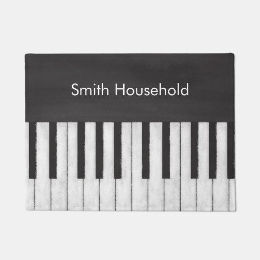 カスタマイズ可能な黒板のキーボード ドアマット (正面)