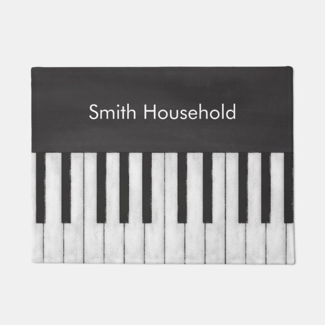 カスタマイズ可能な黒板のキーボード ドアマット (正面)