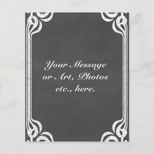 カスタマイズ可能な黒板の背景 チラシ (正面)