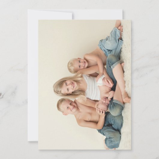 カスタマイズ可能な黒板の誕生の発表 案内状 (裏面)