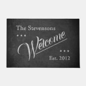 カスタマイズ可能な黒板へようこそ ドアマット (正面)