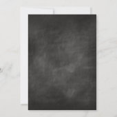 カスタマイズ可能な黒板誕生日招待状。 招待状 (裏面)