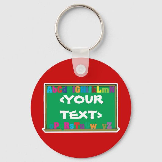 カスタマイズ可能な黒板,<YOURTEXT> キーホルダー (正面)