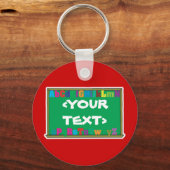 カスタマイズ可能な黒板,<YOURTEXT> キーホルダー (正面)