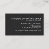 カスタマイズ可能な黒金ゴールドホワイトグレープロフェッショナル 名刺 (裏面)