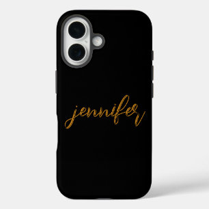 カスタマイズ可能な黒 iPhone 16ケース
