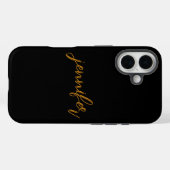 カスタマイズ可能な黒 Case-Mate iPhoneケース (裏面 (横))