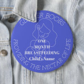 カスタマイズ可能な1ヶ月の授乳マイルストーンバッジ 缶バッジ (インサイチュ)