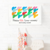 カスタマイズ可能な1年間の肝数珠パーティー 横断幕 (インサイチュ)