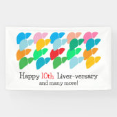 カスタマイズ可能な1年間の肝数珠パーティー 横断幕 (横)