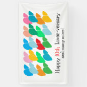 カスタマイズ可能な1年間の肝数珠パーティー 横断幕 (縦)