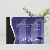カスタマイズ可能な10年ぶりの同窓会 招待状 (スタンド正面)