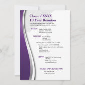 カスタマイズ可能な10年クラス懇親会 招待状 (裏面)