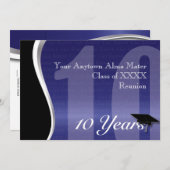 カスタマイズ可能な10年クラス懇親会 招待状 (正面/裏面)