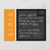 カスタマイズ可能な10月のベビー誕生のお知らせ 案内ポストカード (裏面)