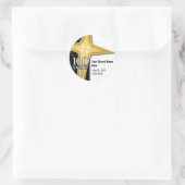 カスタマイズ可能な100年教会記念日 ラウンドシール (バッグ)