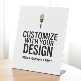 カスタマイズ可能な10x12インチ空白のイベント表示サイン 台座サイン