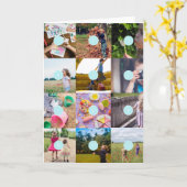 カスタマイズ可能な12枚の写真を追加 カード (黄色い花)