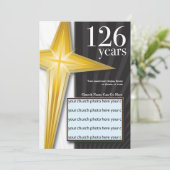 カスタマイズ可能な126年教会記念日 招待状 (スタンド正面)