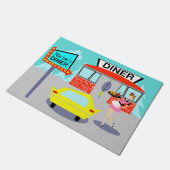 カスタマイズ可能な1950のダイナードアマット ドアマット (アングル)