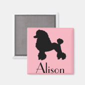 カスタマイズ可能な1950のピンクプードルスカート磁石 マグネット (正面/裏面)
