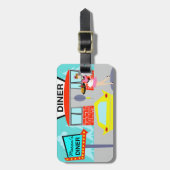 カスタマイズ可能な1950のDiner Laguageタグ ラゲッジタグ (正面縦)