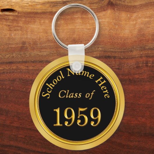 カスタマイズ可能な1959クラス懇親会キーホルダー キーホルダー (正面)