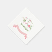 カスタマイズ可能な2つのリンクされたハート結婚ズ スタンダードカクテルナプキン (角)