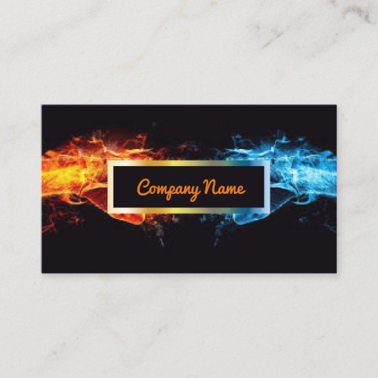 カスタマイズ可能な2つは名刺火Nの氷の味方しました 名刺 (正面)