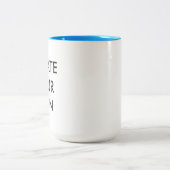カスタマイズ可能な2トーンのMug BLUEの作成 ツートーンマグカップ (中央)