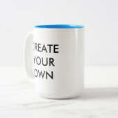 カスタマイズ可能な2トーンのMug BLUEの作成 ツートーンマグカップ (正面左)