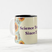 カスタマイズ可能な2トーンフローラコーヒーマグ ツートーンマグカップ (正面左)