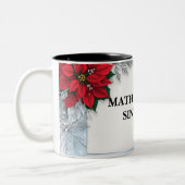 カスタマイズ可能な2トーンフローラ演算先生mag ツートーンマグカップ (左)