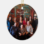 カスタマイズ可能な2味方されたクリスマスのオーナメント2016年 セラミックオーナメント (左)